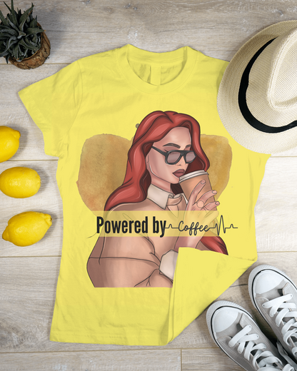 'POWERED by Coffee'- T-shirt