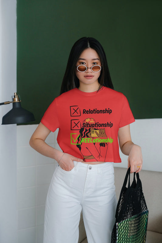 'REEL-ationship'-Crop Top