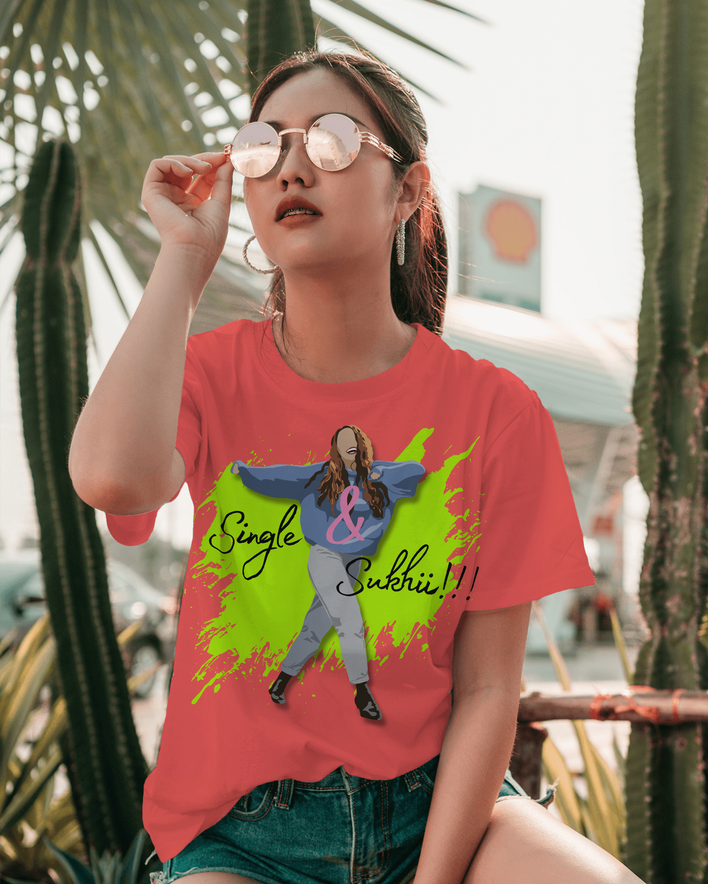 'Single & Sukhii' - T-shirt